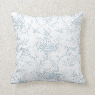 Coussin Maison de campagne Vintage Toile bleu Accent
