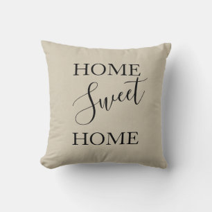 Coussin Maison de ferme Maison douce maison faux lin