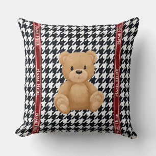 Coussin Maison de l'ours à carreaux,