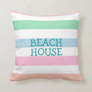 Coussin Maison de plage de printemps ou d'été