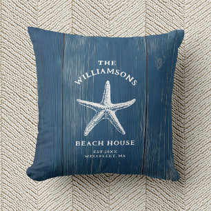 Coussin Maison de plage de Starfish Côte Bleue Personnalis