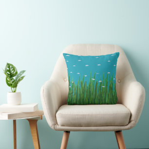 Coussin Maison de plage sous-marine Prairie d'herbiers mar