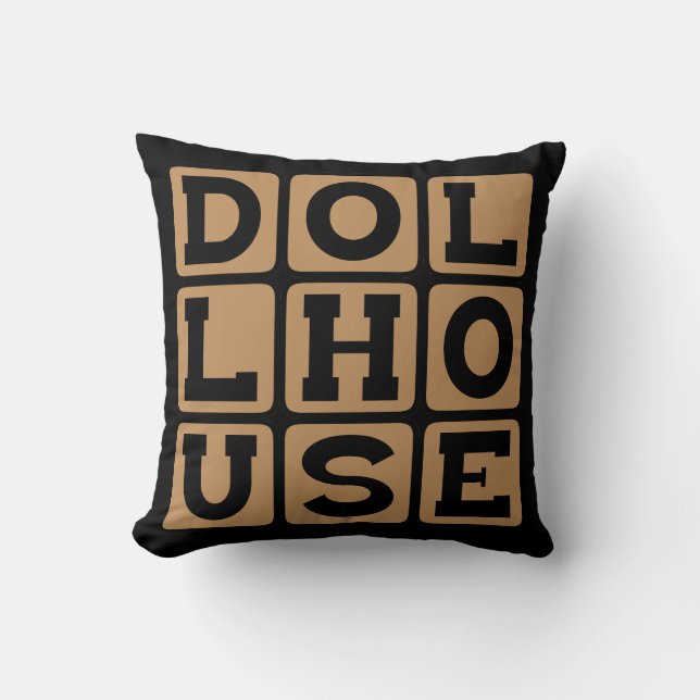 Coussin Maison de poupée, Maison pour poupées (Recto)