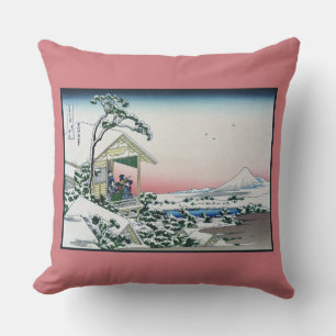 Coussin Maison de thé Koishikawa Vue sur le mont Fuji par