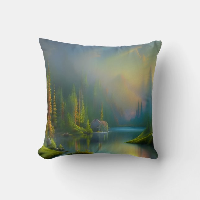Coussin Maison douce maison dans les bois   (Recto)