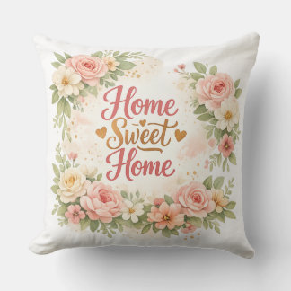 Coussin Maison Douce Maison Florale Élégante