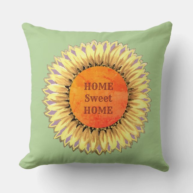 Coussin Maison Douce Maison Tournesol (Recto)