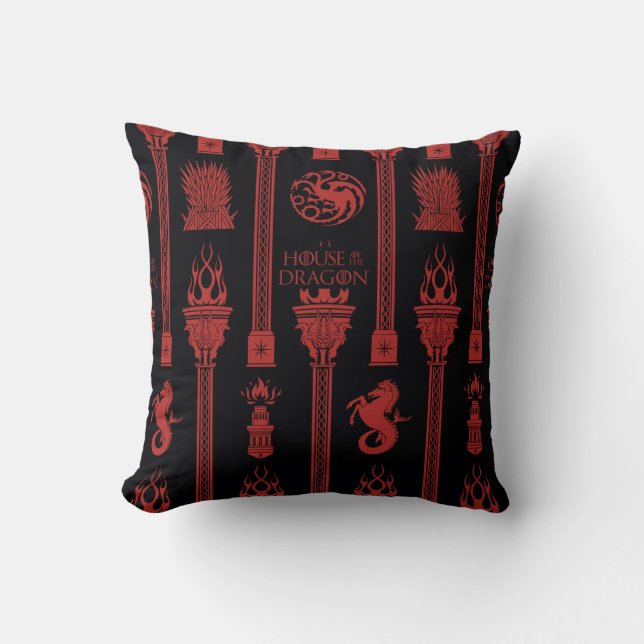 Coussin Maison du Motif de la crête du Dragon (Recto)