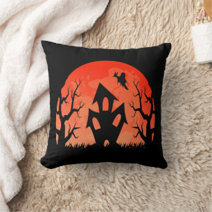 Coussin Maison Éffrayante Halloween