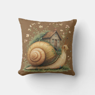 Coussin Maison fantaisiste Cottage de l'escargot Campagnar