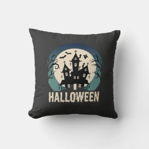 Coussin Maison Hantée de la Lune Vector Halloween