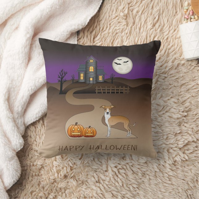 Coussin Maison Hantée Fawn Et Blanc Iggy Et Halloween (Couverture)