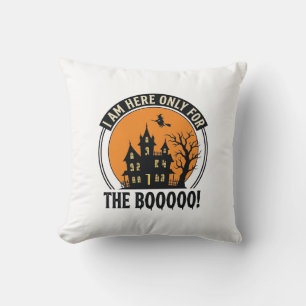 Coussin Maison Hantée Halloween Drôle Boo Vintage_1