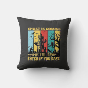Coussin Maison Hantée Halloween Sorcière Chouette Arrivée 