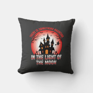 Coussin Maison Hantée Halloween Sorcière Clair de Lune
