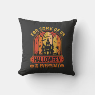 Coussin Maison Hantée Rétro Halloween au Quotidien
