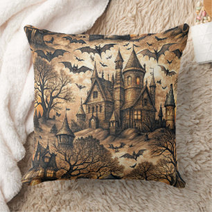 Coussin Maison hantée vintage