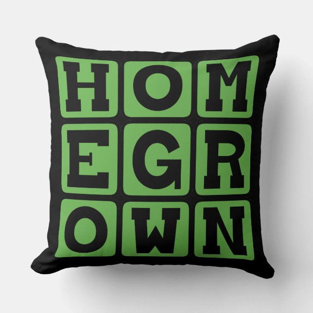 Coussin Maison, Jardin à la maison (Recto)
