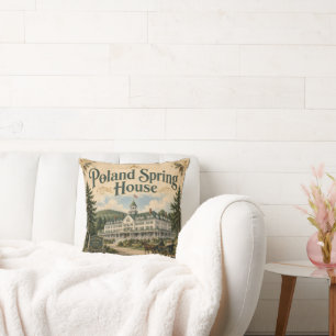 Coussin Maison Poland Spring Maine Grand Resort Vintage