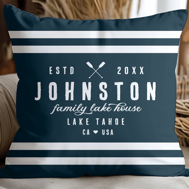 Coussin Maison Rustique moderne | Marine White (Créateur téléchargé)