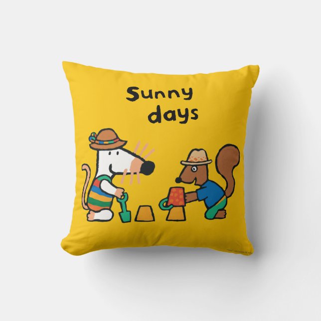 Coussin Maisy et Cyrille construisent un château de sable (Recto)