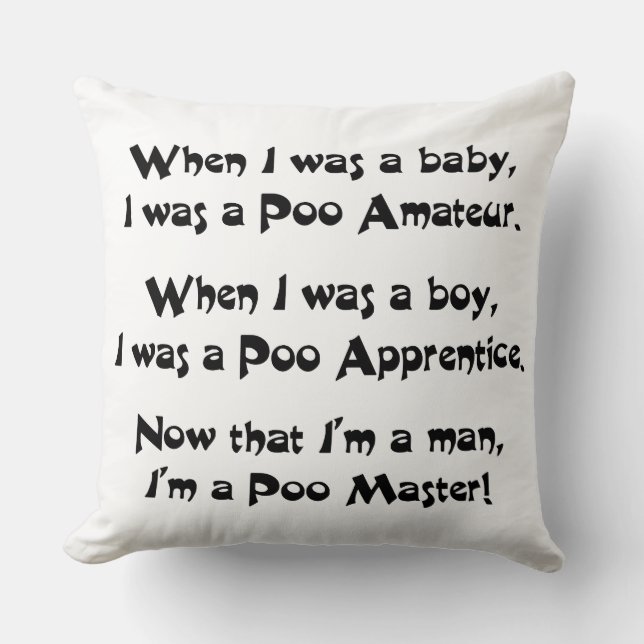 Coussin Maître de caca (Recto)