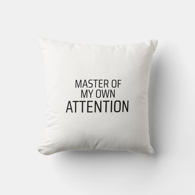 Coussin Maître de ma propre attention Machine à écrire min (Recto)