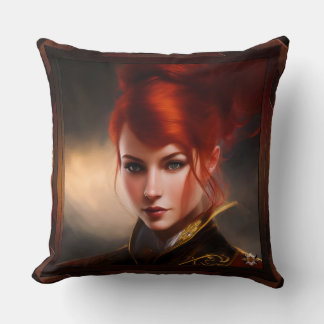 Coussin Maîtresse du vent AI Concept Art par Xzendor7