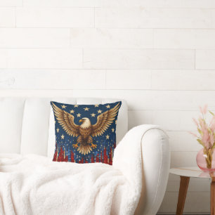 Coussin "Majestic American Eagle Thlow Pillow - Patriotiqu