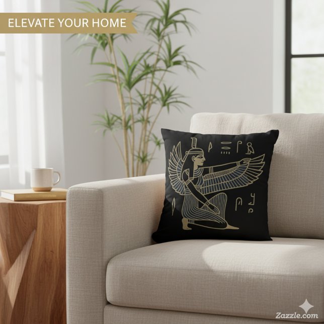 Coussin Majestic Ankh Golden Royal Amulet (Créateur téléchargé)