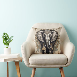 Coussin Majestic Elephant Mandala