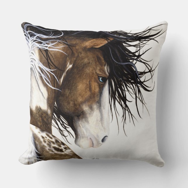 Coussin Majestic Horse Bihrle Pinto Paint Pintolossa Pony (Recto)