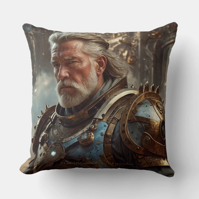 Coussin Majestic Regal Steampunk King Carré Jeu d'oreiller (Recto)