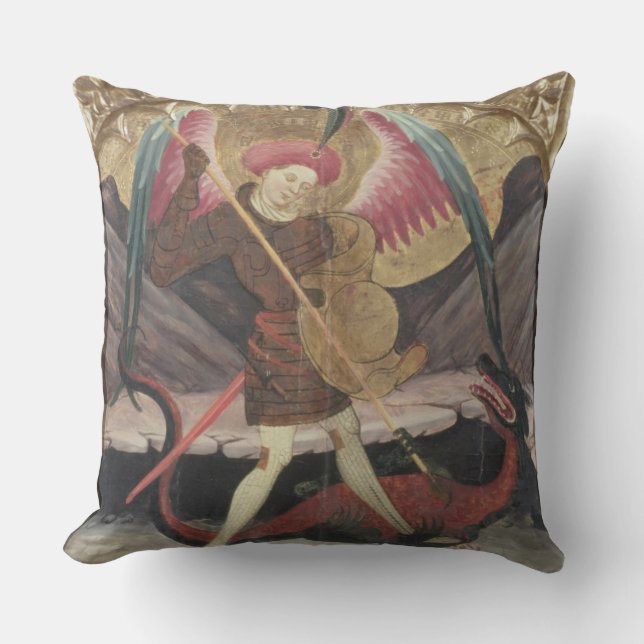 Coussin Mal de victoire de St Michael, c.1480 (tempera sur (Recto)