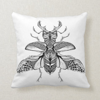 Coussin Mâle-Scarabée psychédélique inspiré