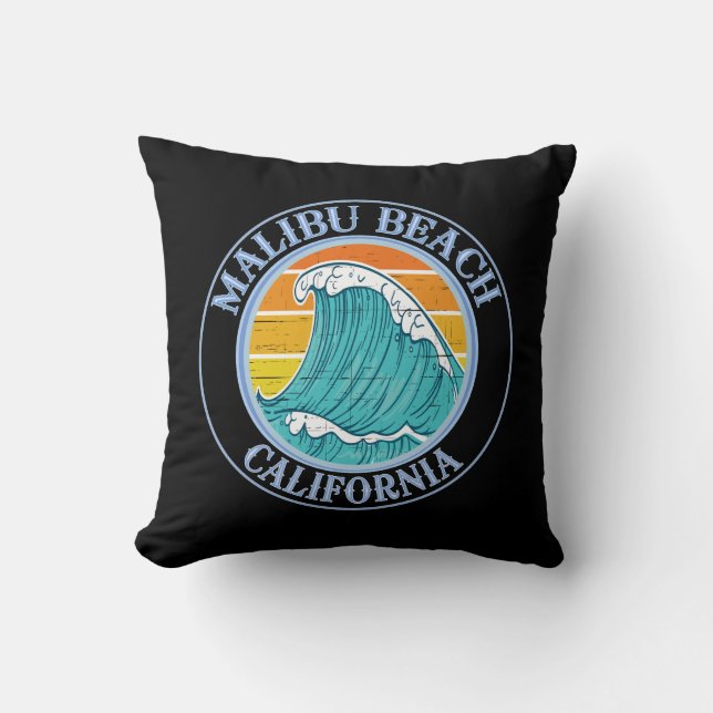 Coussin Malibu Beach Californie (Recto)