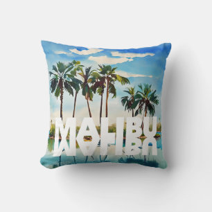 Coussin Malibu Californie amour vacances Océan Pacifique o