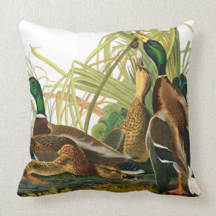 Coussin Mallard Duck par John James Audubon