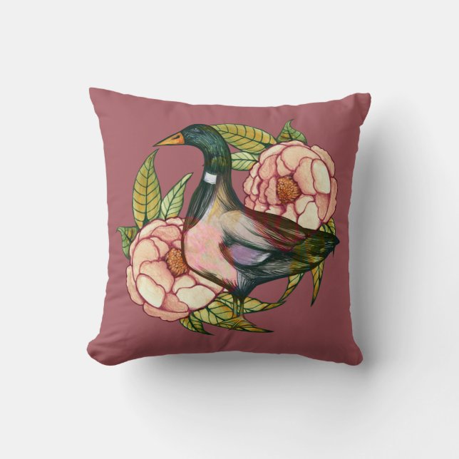 Coussin Mallard Duck Peony Amateurs de nature (Recto)