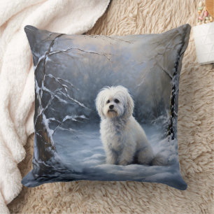Coussin Maltais Laisser Neige Noël