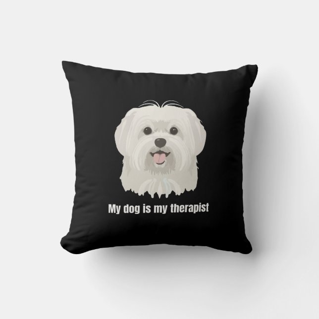Coussin Maltese Dog (Recto)