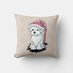 Coussin Maltipoo d'hiver