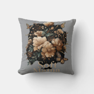 Coussin Mama Cottagecore Bouquet Floral & Papillons Art