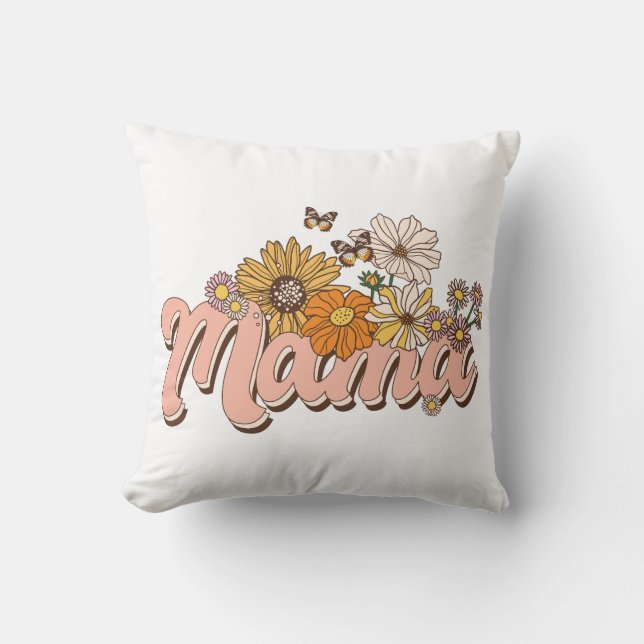 Coussin Mama Retro Floral (Recto)
