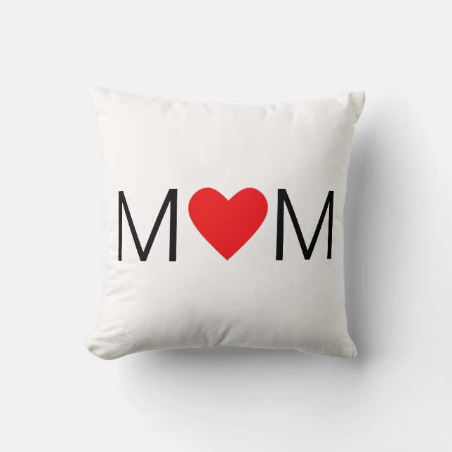 Coussin Maman à coeur moderne (Recto)