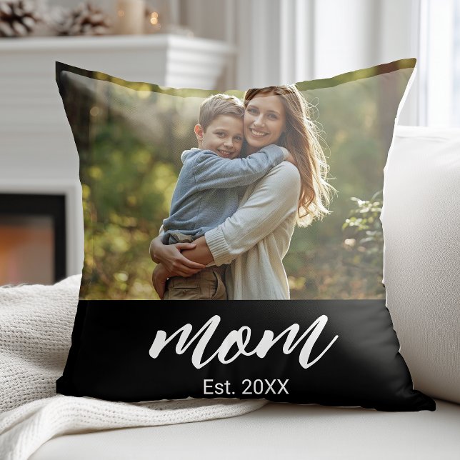 Coussin Maman a établi la fête des mères photo (Créateur téléchargé)