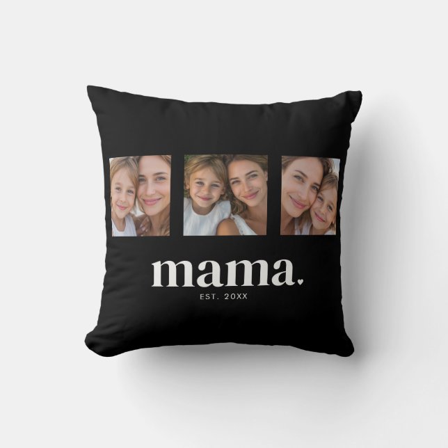Coussin Maman a établi la photo (Recto)