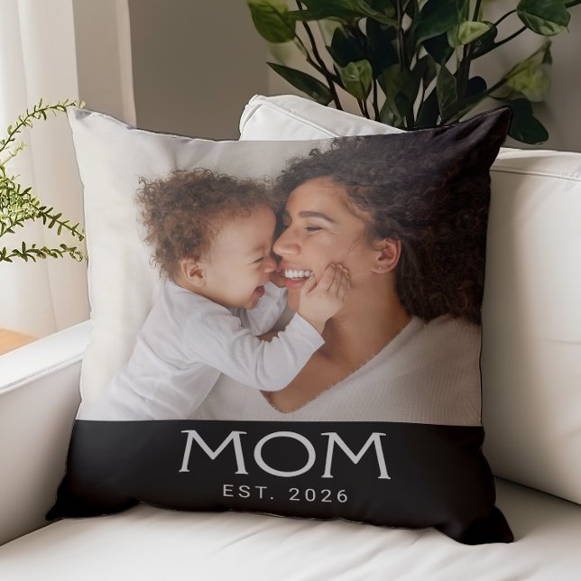 Coussin Maman a établi la photo de la typographie moderne (Créateur téléchargé)
