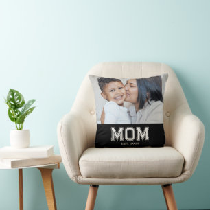 Coussin Maman a établi un lancer de photo audacieux modern