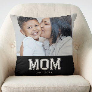 Coussin Maman a établi un lancer de photo audacieux modern